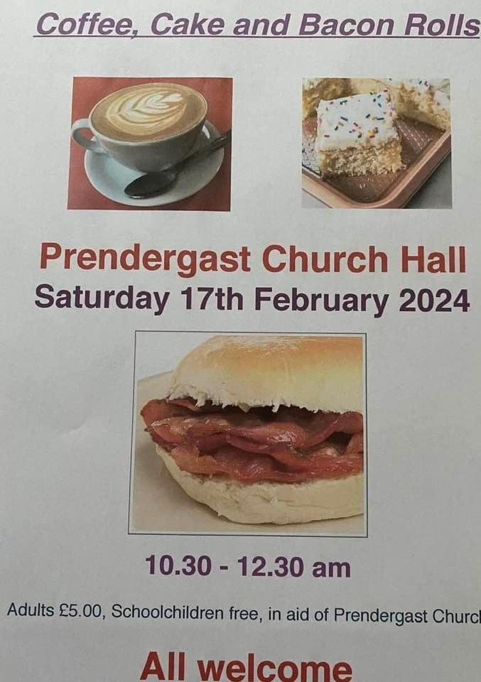Coffee Cake & Bacon Rolls. Prendergast