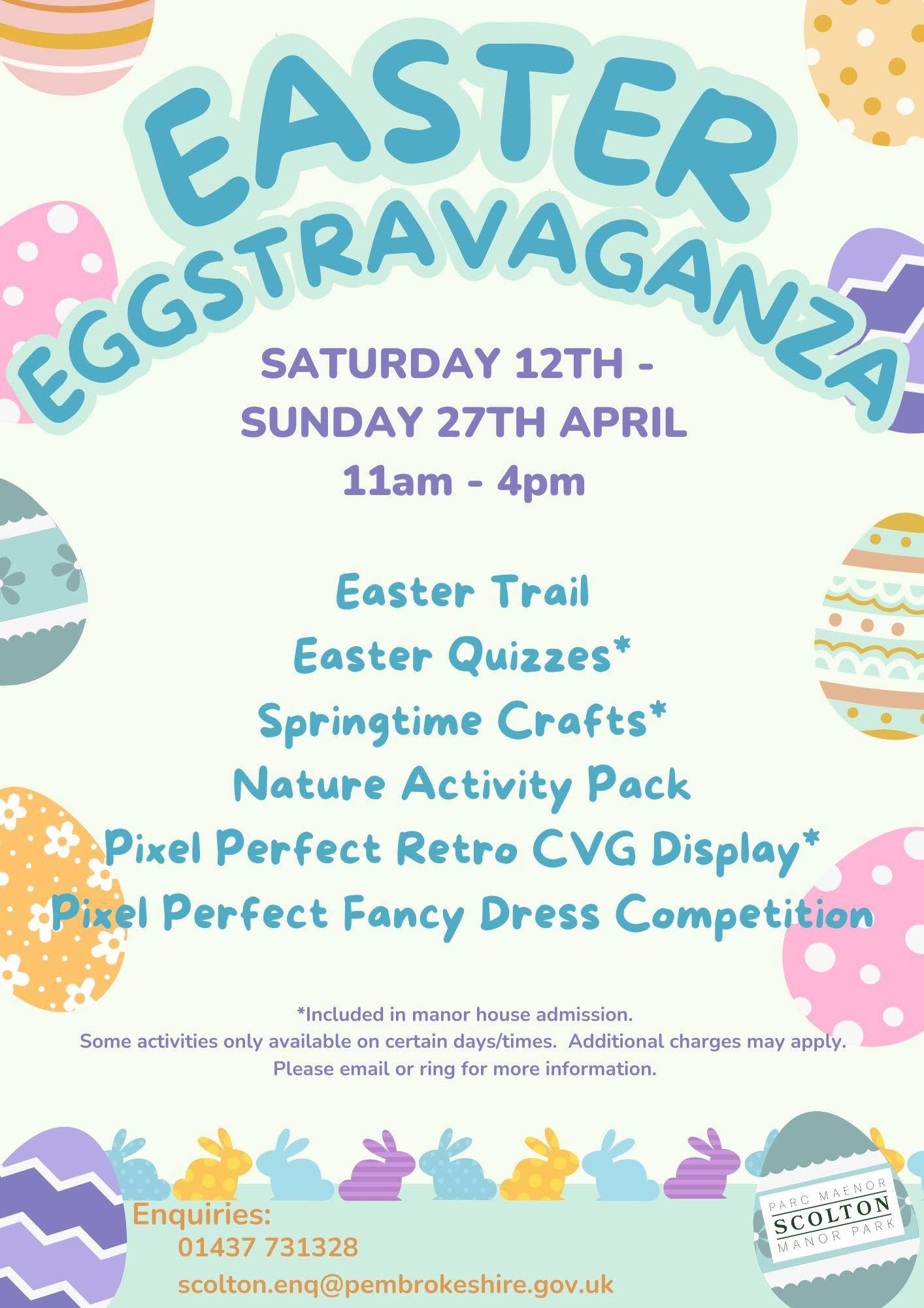 Easter Eggstravaganza, Scolton Manor, 12th - 27th April, 11am - 4pm