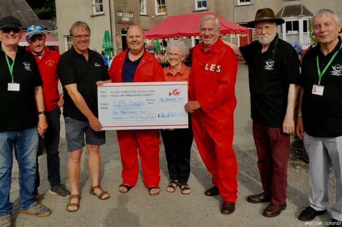 80th birthday 'red boiler suit'  bonanza raises four-figure sum for Wales Air Ambulance