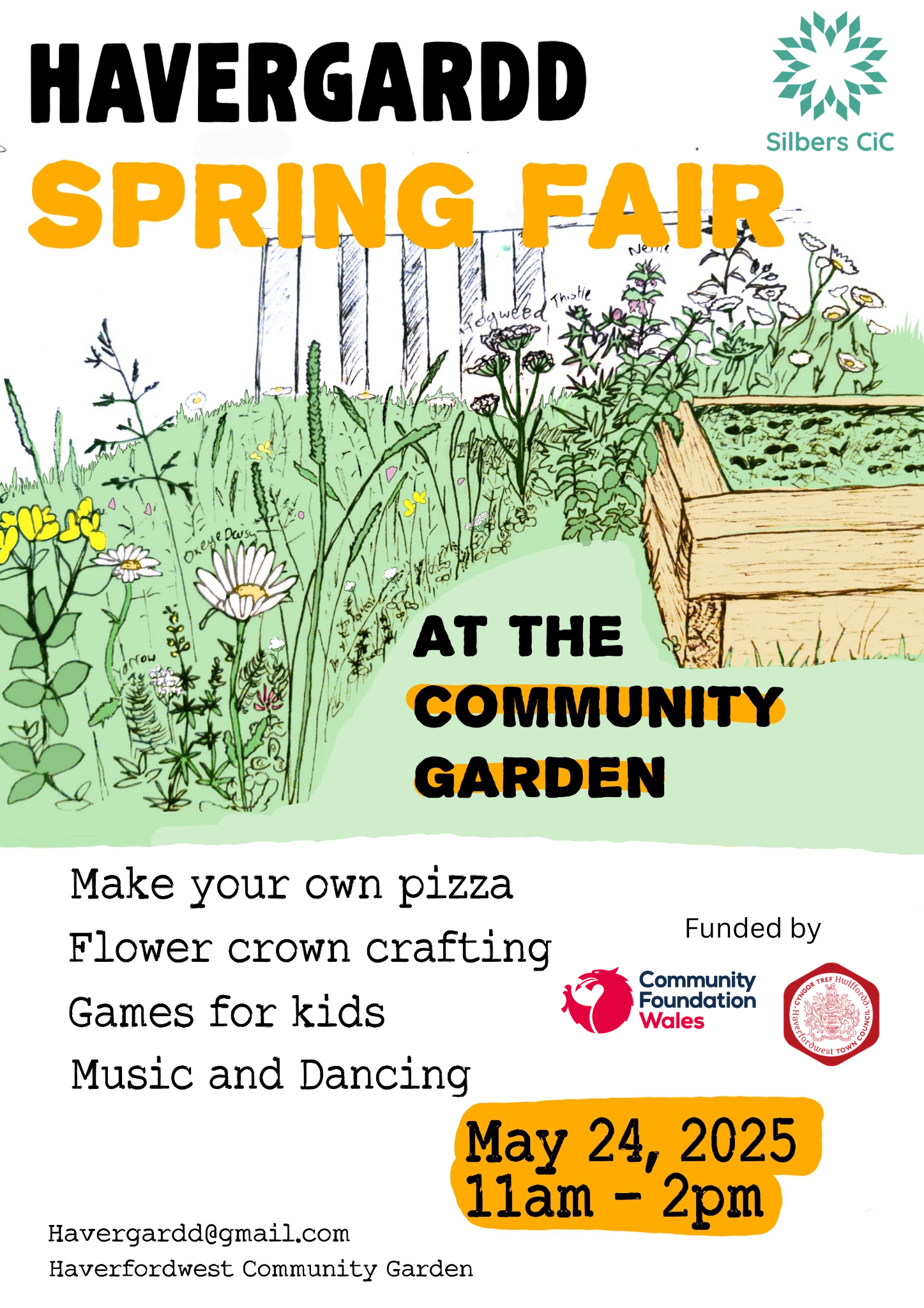 Havergardd Spring Fair, Haverfordwest Community Garden, Saturday 24th May, 11am-2pm