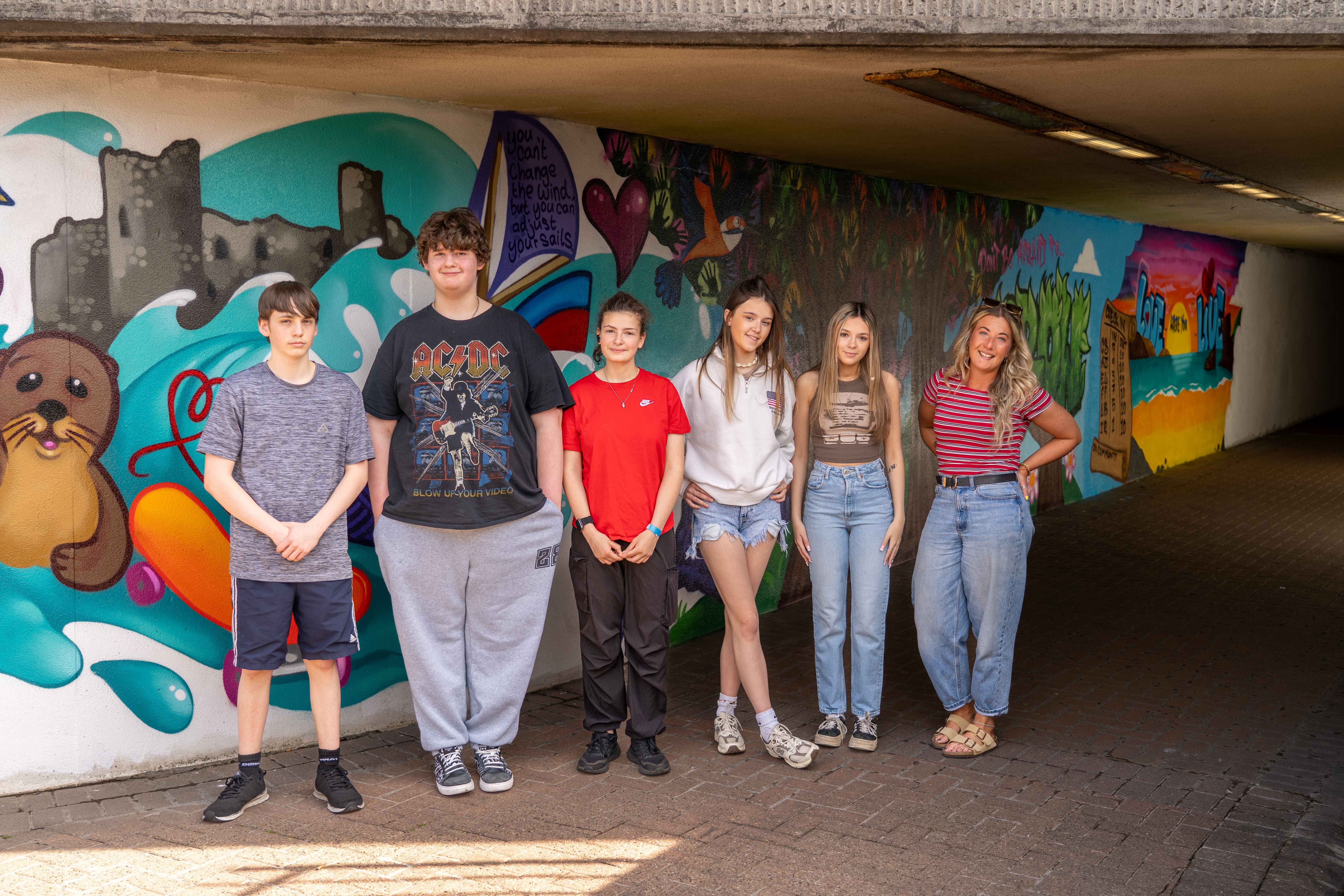 Young People Transform Haverfordwest Underpass with Vibrant Mural Celebrating Youth and Community