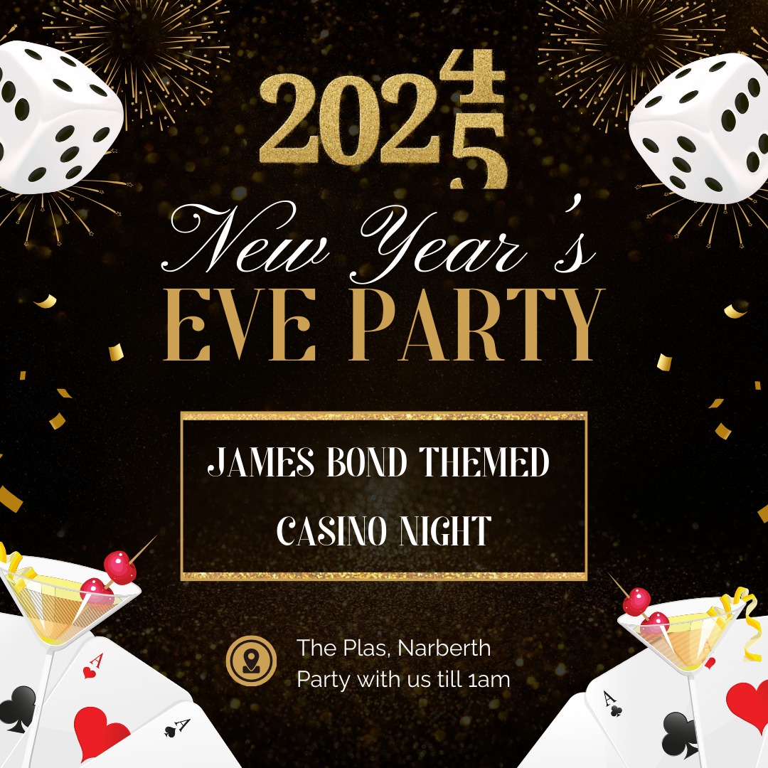 New Year’s Eve Party, The Plas, Narberth, Wednesday December 31st, 8pm - 1am