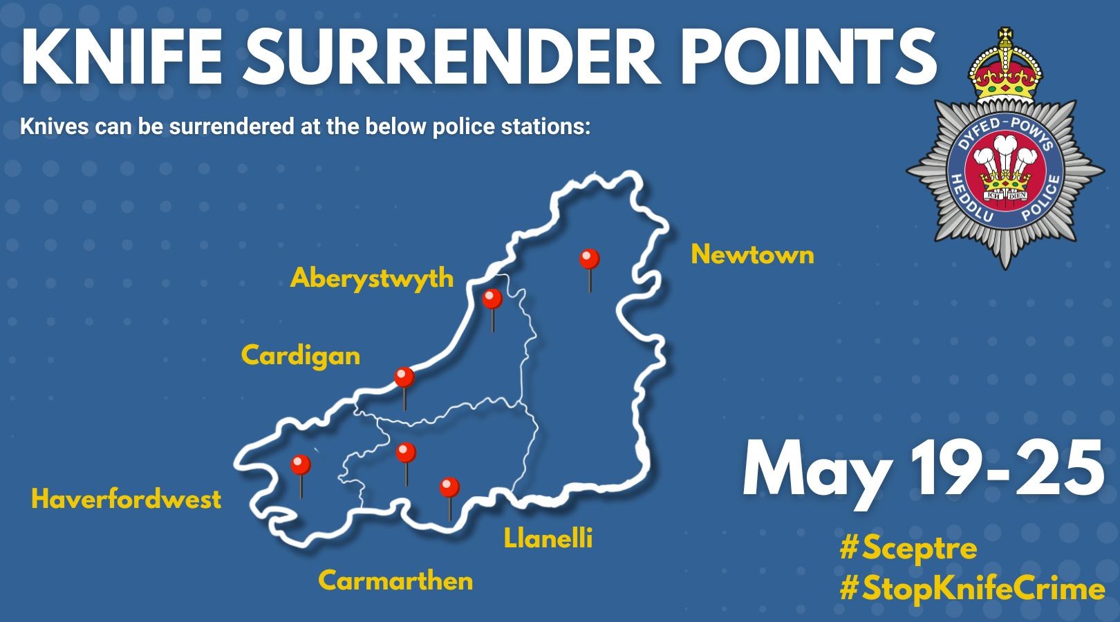 Week of action for SCEPTRE - the policing approach to tackling knife crime