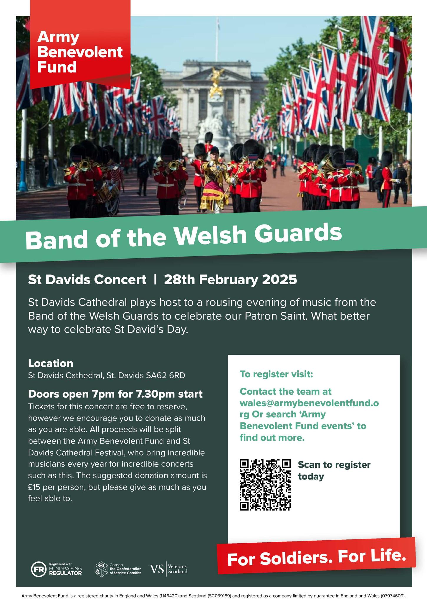 Band of the Welsh Guards, St Davids Cathedral, Friday February 28th, 7pm