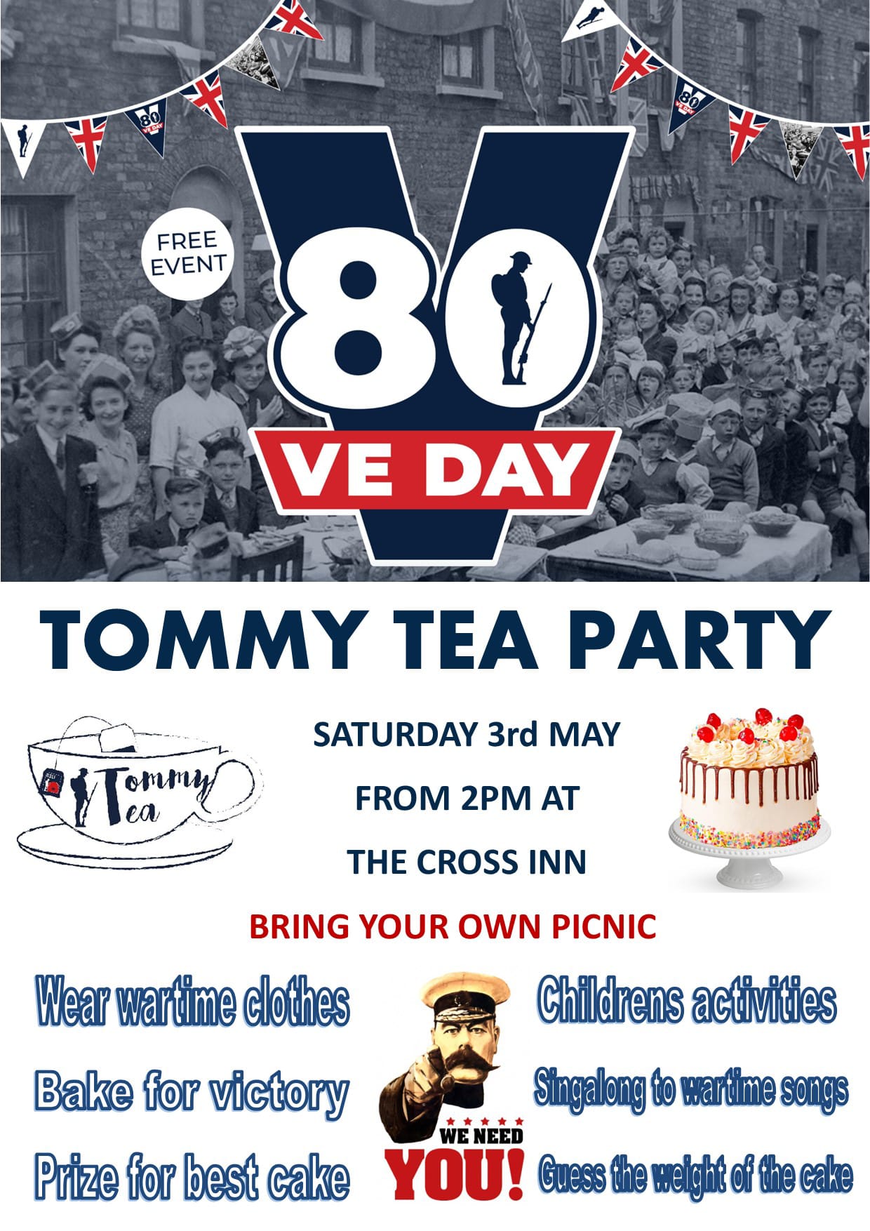Tommy Tea Party, The Cross Inn, Saturday May 3rd, From 2pm