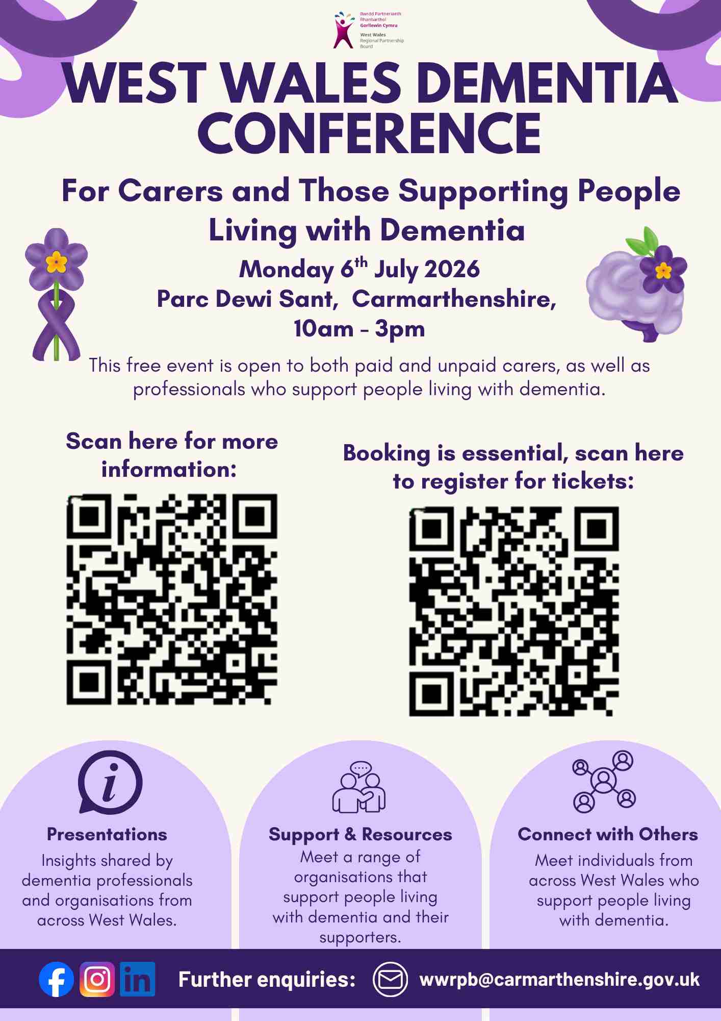 West Wales Dementia Conference Poster English