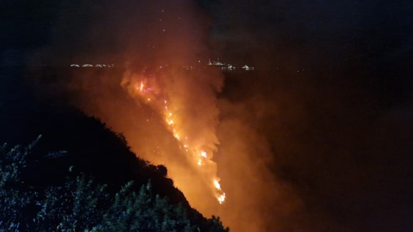 Grass Fire Caused by Fireworks in St Ishmaels - 31-10-24