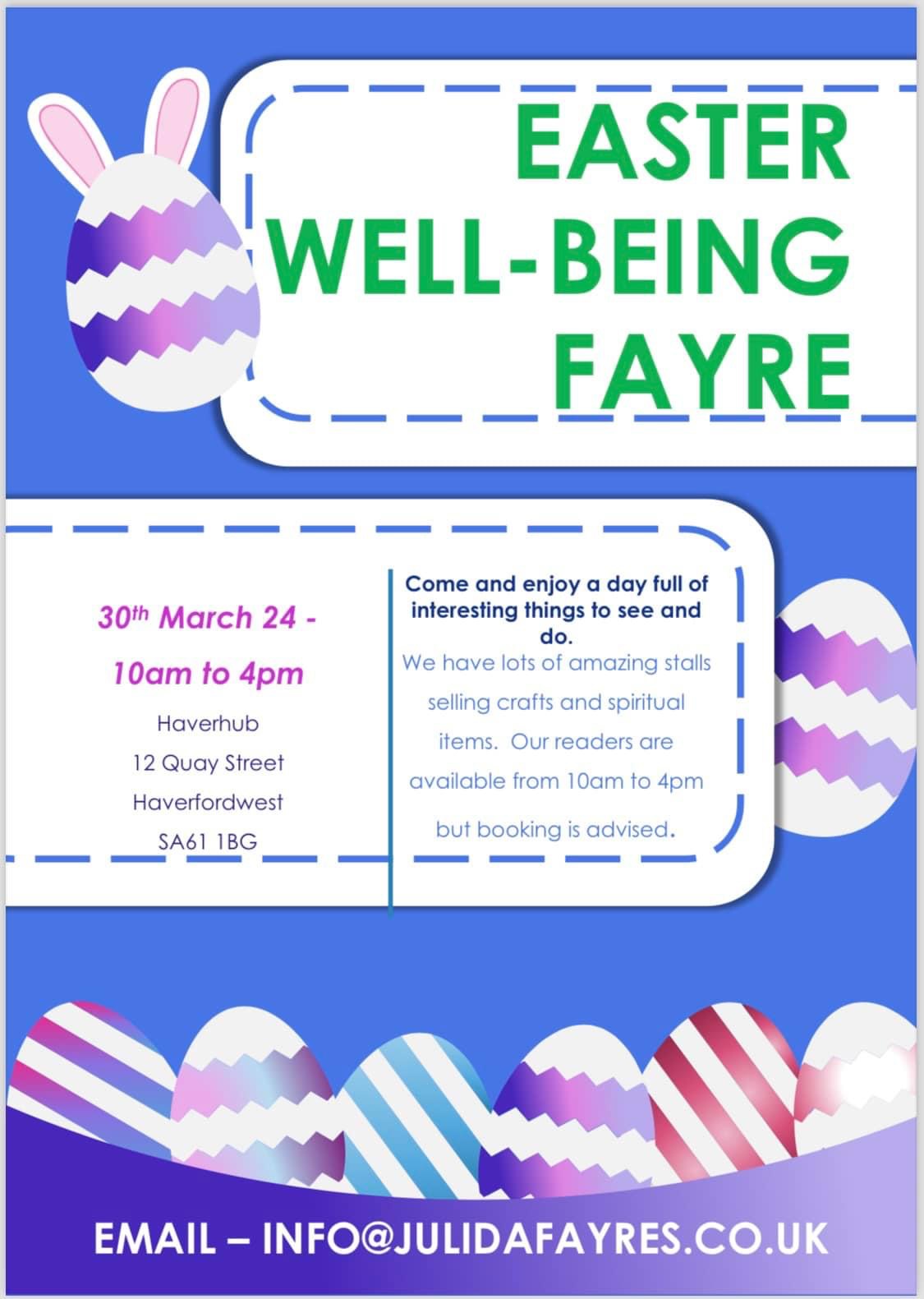Easter Wellbeing Fayre, Haverfordwest