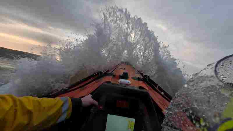 Fishguard Rnli Lifeboat Responds To Grounded Yacht