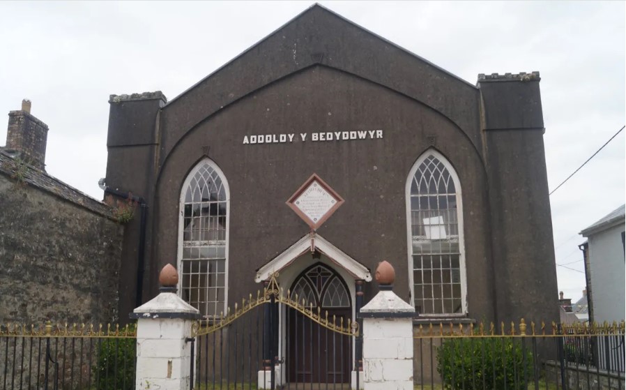 A West Wales coastal community raises £50,000 in a week with an aim to buy a chapel going to auction in a few days time on Friday evening the 30th of August