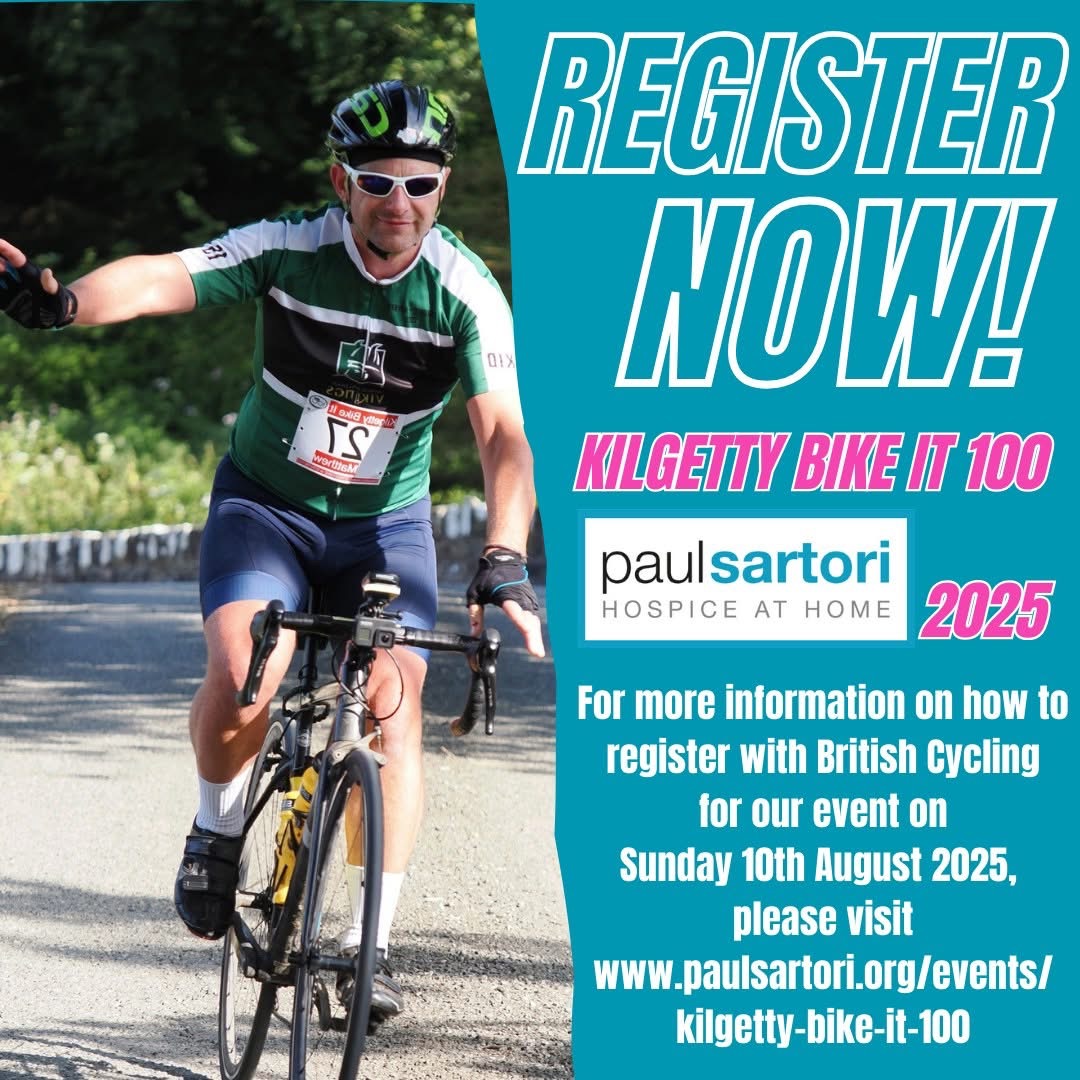 Kilgetty Bike 100, Registration Now Open, See Poster on how to register