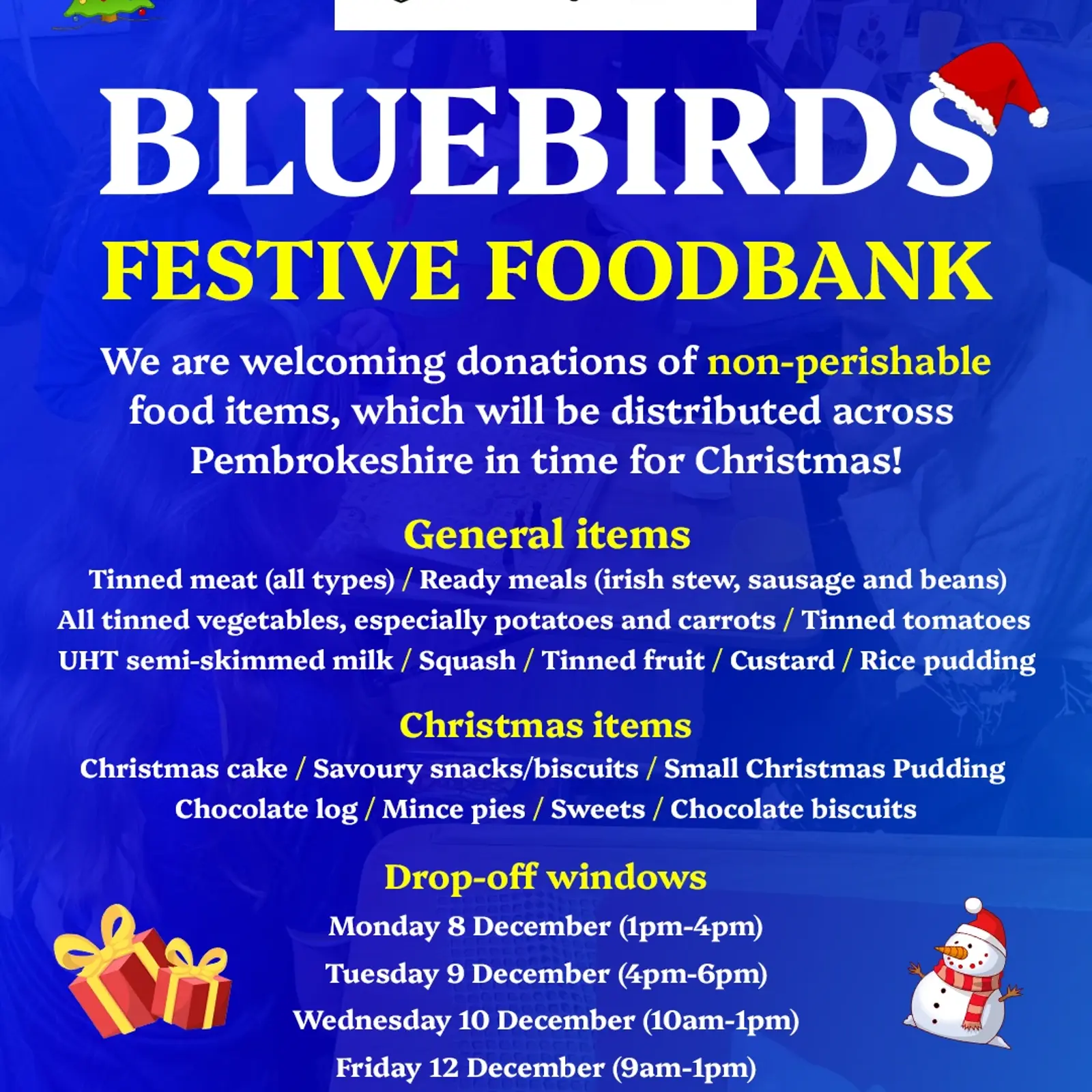 Bluebirdsfestivefoodbank