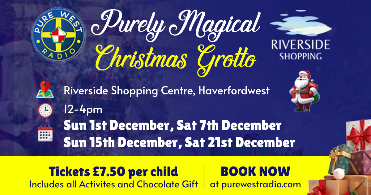 Purely Magical Christmas Grotto, Riverside Shopping Centre, Haverfordwest, 1st, 7th, 15th & 21st December, 12-4pm