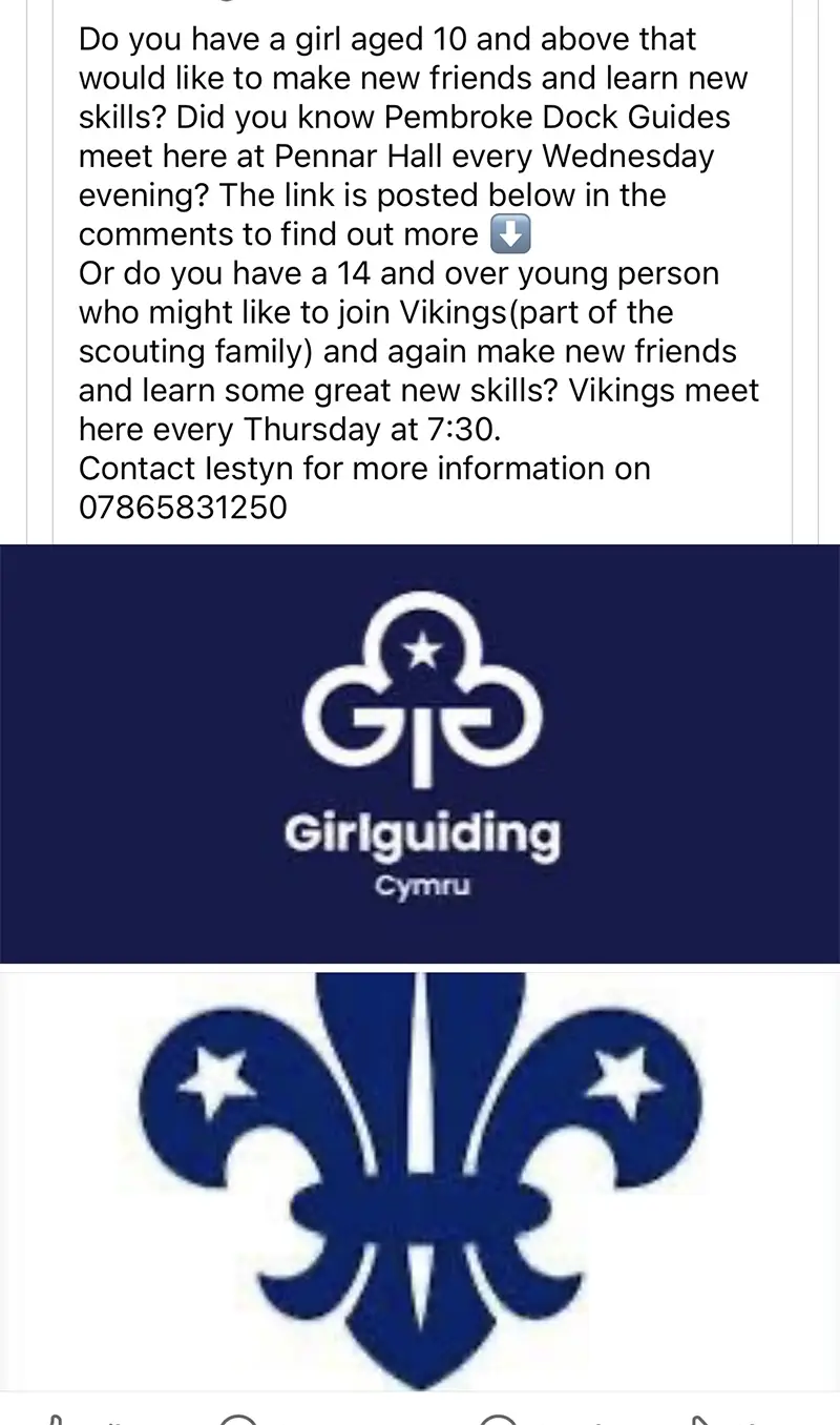 Girl Guides Pennar Hall Pembroke Dock