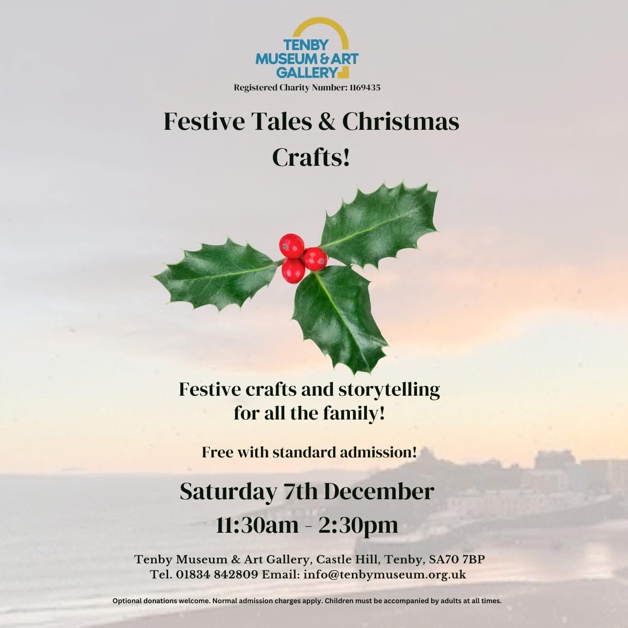 Festive Tales & Christmas Crafts, Tenby Museum & Art Gallery, Saturday December 7th, 11:30am - 2:30pm