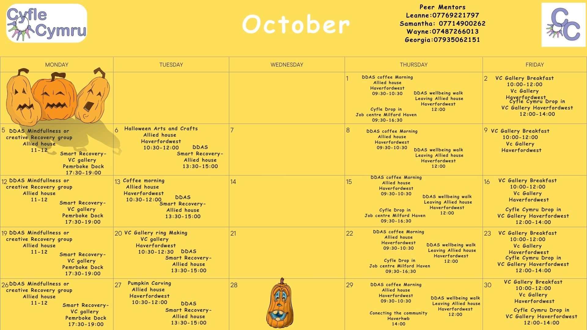 October Calendar