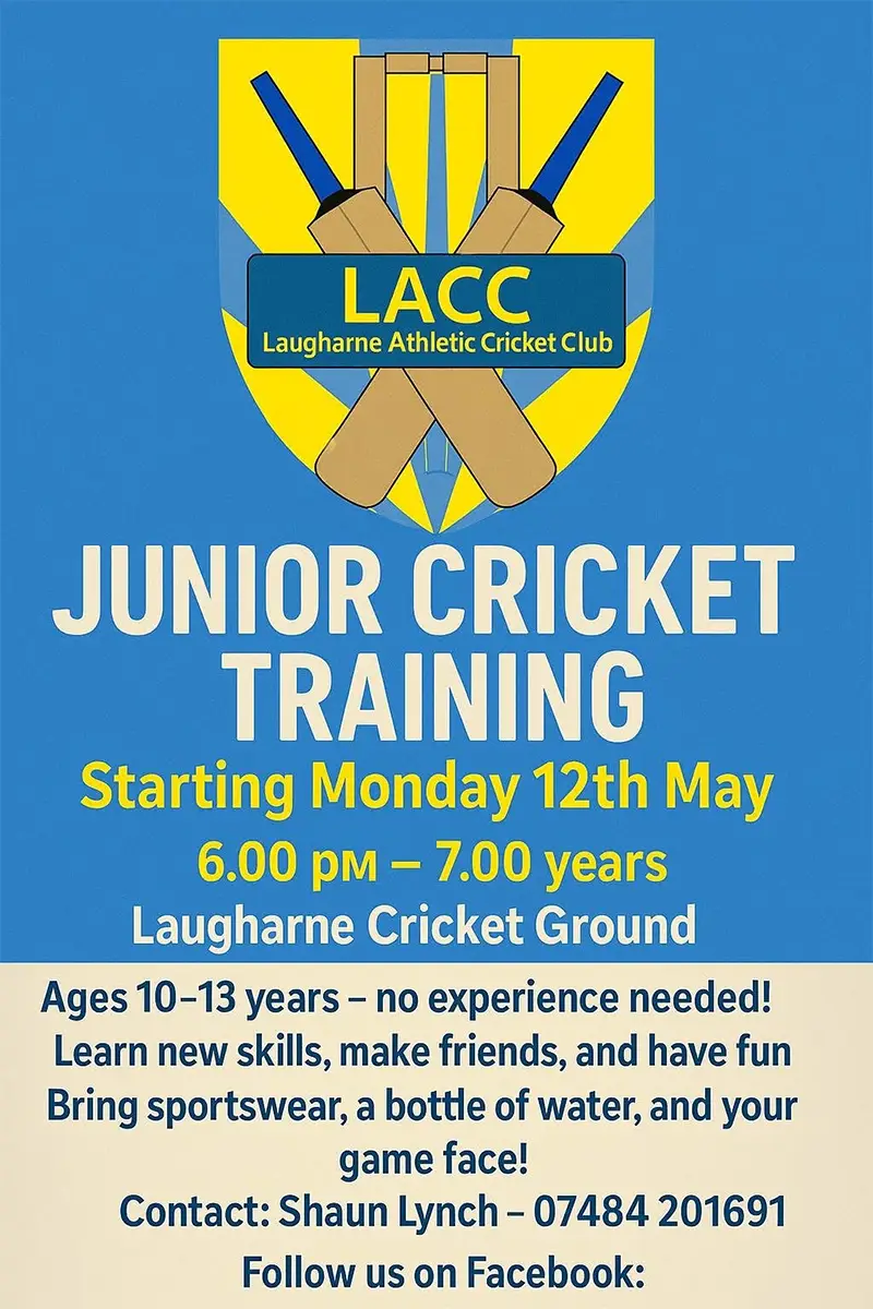 Junior Cricket Training Laugharn Cricket Club