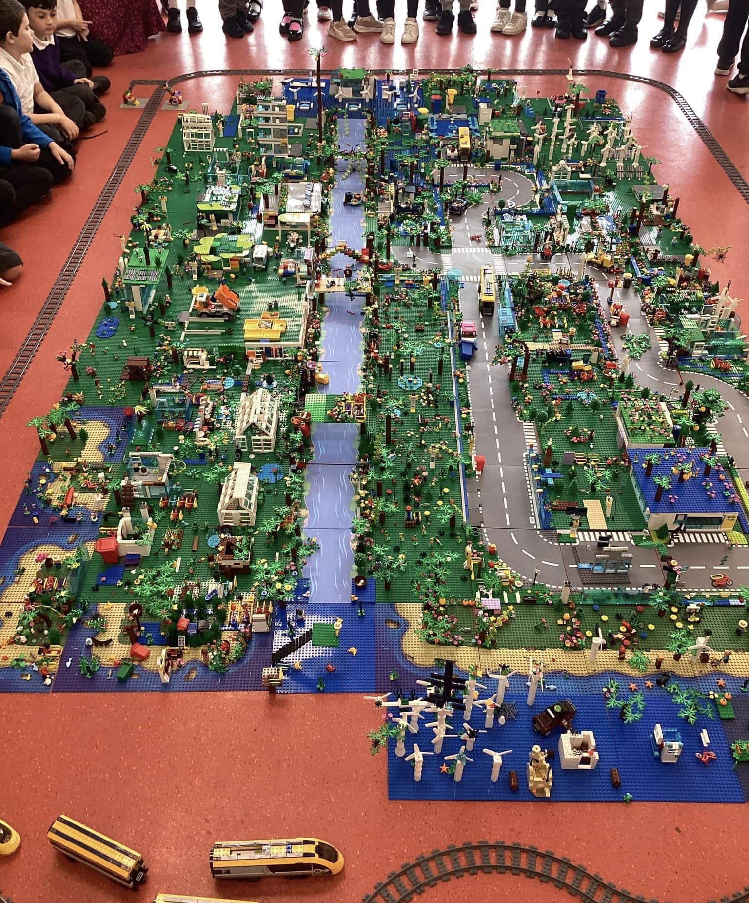 Exciting Climate Change Education Workshops Pembrokeshire Primary schools saving the planet by building giant sustainable cities