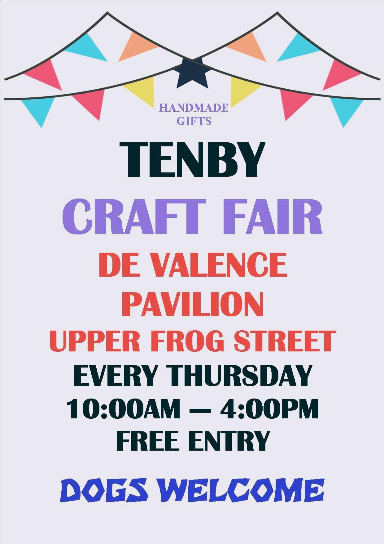 Tenby Craft Fair, De Valance Pavilion, every Thursday, 10am to 4pm