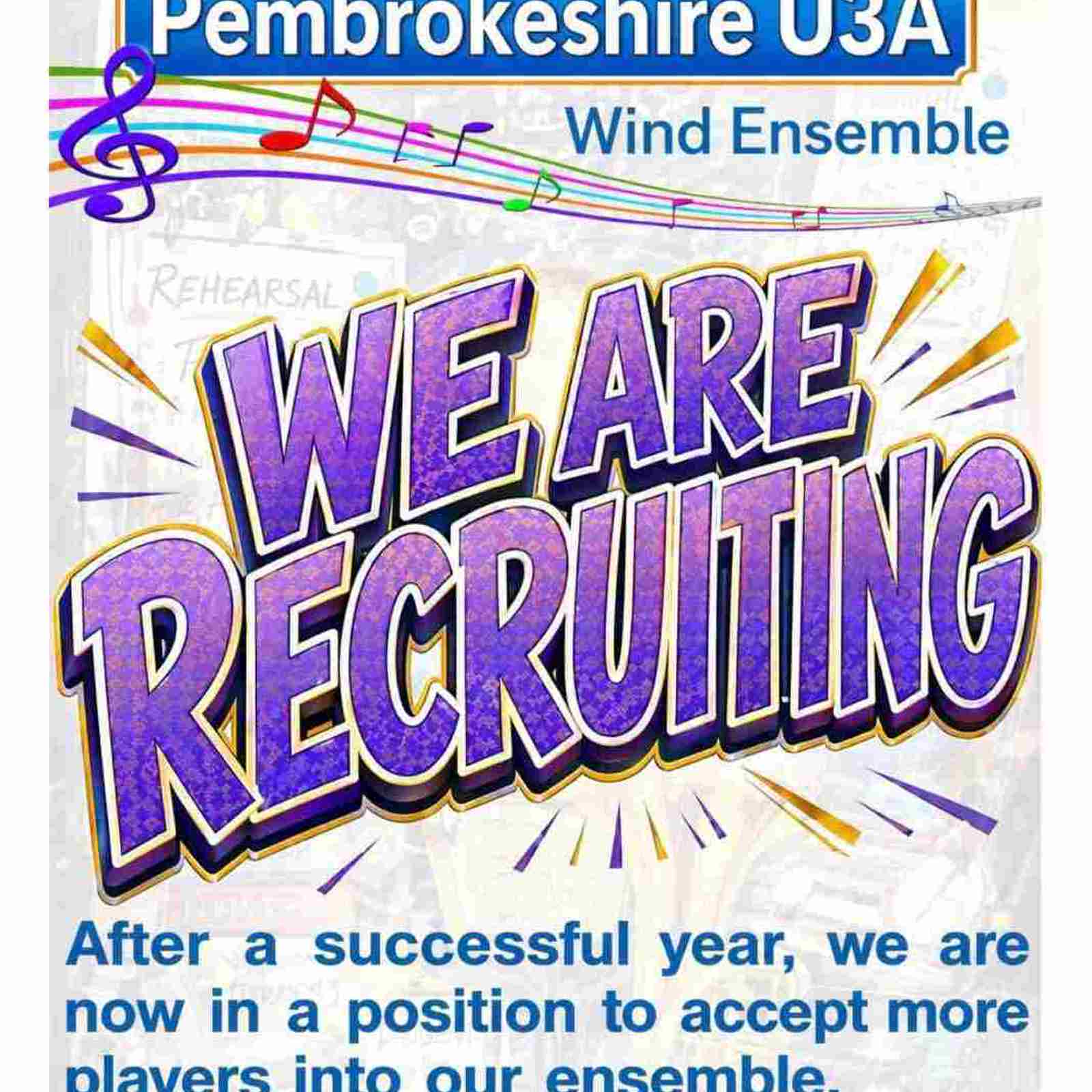 U3A Wind Band Recruiting Poster